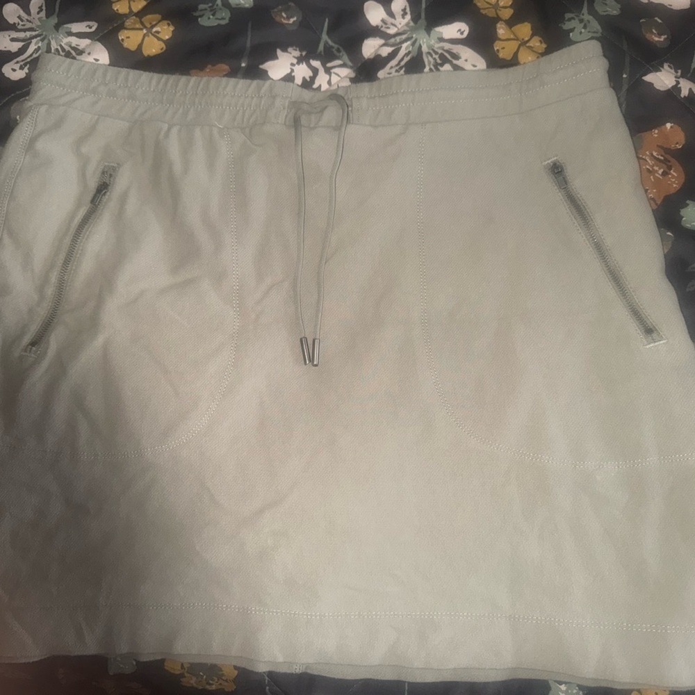C&C California Olive Green Drawstring Skirt.